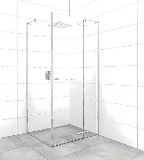 Pravokutna tuš kabina bez okvira tuš kabina SAT Tgd New 90x80 cm u krom izvedbi s prozirnim staklom