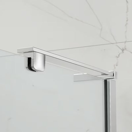 Bezokvirni pravokutna tuš kabina SAT TGD New 100x80 cm u sjajnom kromu s prozirnim staklom