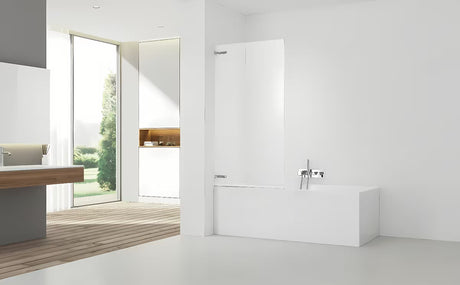 Paravan za Kadu SAT Tgd New 150x80 cm s prozirnim staklom i profilom u sjajnom kromu