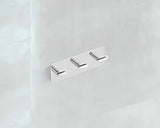 Samoljepljivi trostruka kukica SAT Chrome u sjajnoj inox izvedbi za zidnu montažu