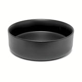 Okrugli umivaonik na ploču SAT Mood u mat crnoj boji, bez otvora za miješalicu i bez preljeva.