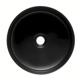 Okrugli umivaonik na ploču SAT Mood u mat crnoj boji, bez otvora za miješalicu i bez preljeva.