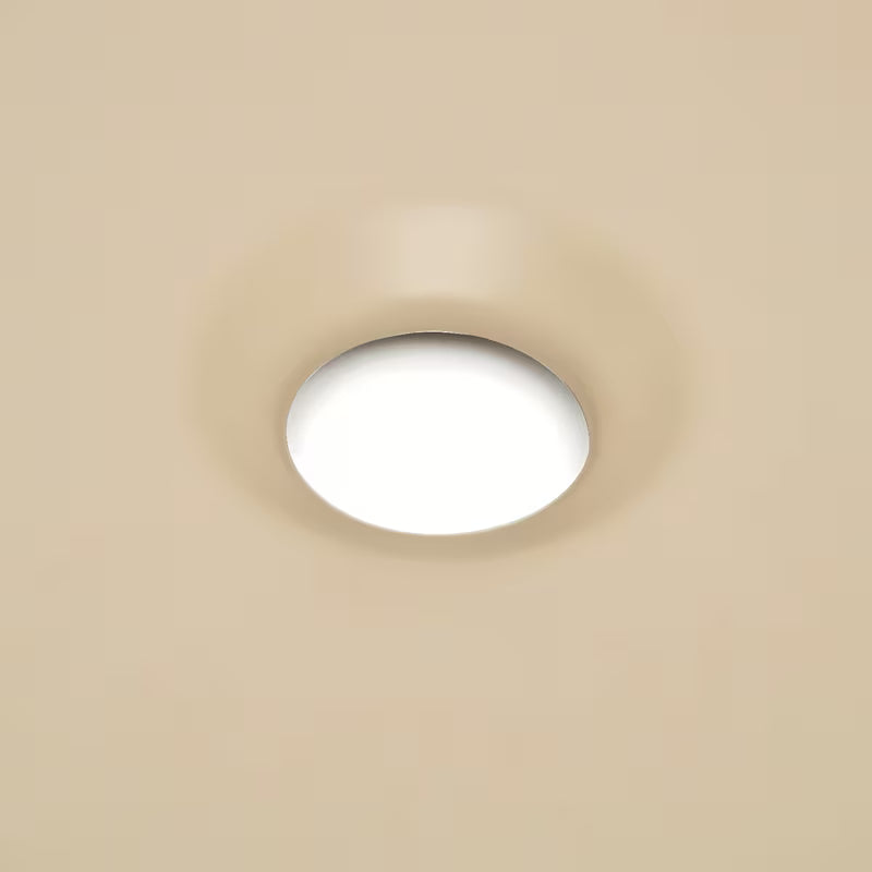 Okrugli umivaonik na ploču SAT Mood u mat bež boji bez otvora za miješalicu i bez preljeva.