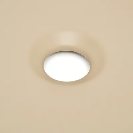 Okrugli umivaonik na ploču SAT Mood u mat bež boji bez otvora za miješalicu i bez preljeva.