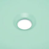 Okrugli keramički umivaonik na ploču SAT Mood u mat mint boji bez otvora za miješalicu i bez preljeva.