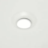 Okrugli umivaonik na ploču SAT Mood u bijeloj mat keramici bez otvora za miješalicu i bez preljeva.