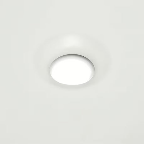 Okrugli umivaonik na ploču SAT Mood u bijeloj mat keramici bez otvora za miješalicu i bez preljeva.