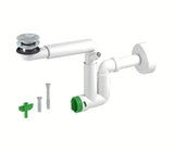 Kromirani sifon za umivaonik SAT s čišćenjem sprijeda i odvodnom cijevi 32 mm