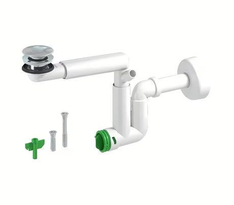 Kromirani sifon za umivaonik SAT s čišćenjem sprijeda i odvodnom cijevi 32 mm