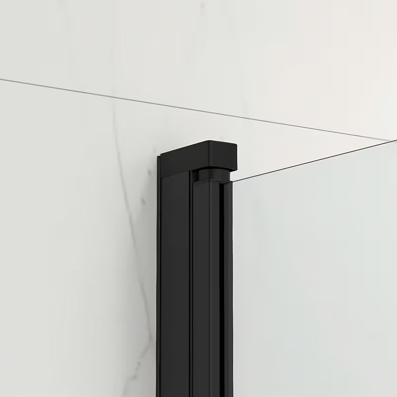 Paravan za Kadu SAT 150x80 cm s prozirnim staklom i crnim mat profilom