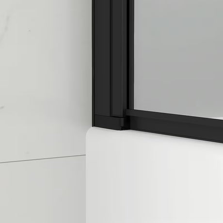 Paravan za Kadu SAT 150x80 cm s prozirnim staklom i crnim mat profilom