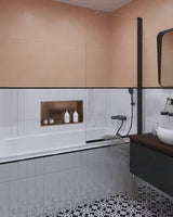 Paravan za Kadu SAT 150x80 cm s prozirnim staklom i crnim mat profilom