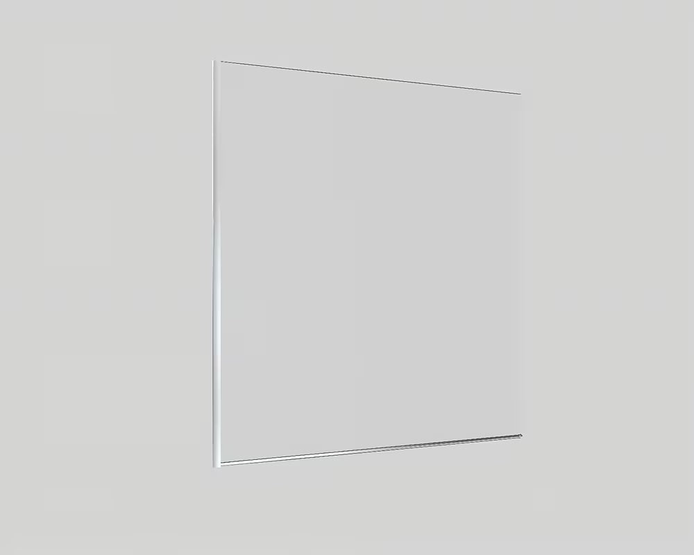 Fiksna paravan za kadu SAT Chrome 150x80 cm s kromiranim profilom i staklom s EasyClean obradom.