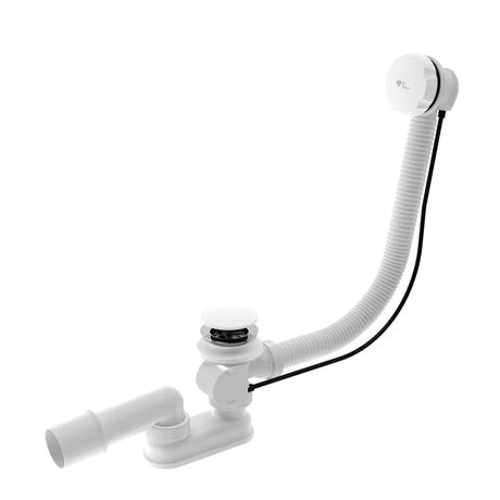 Odljevno preljevna Garnitura Za Kadu SAT u sjajno bijeloj boji s okretnim upravljanjem čepa i sifonom