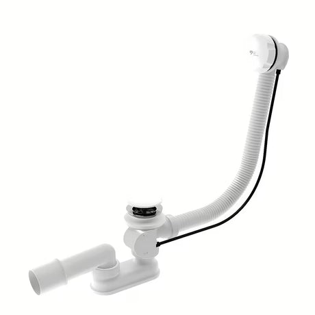 SAT Ava odljevno preljevna garnitura za kadu u sjajno bijeloj izvedbi s okretnim upravljanjem na preljevu