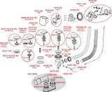 Odljevno preljevna Garnitura Za Kadu SAT u sjajno bijeloj boji pro punjenje kade s preljevom, pro odvodni otvor Ø52 mm.