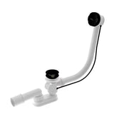 Odljevno preljevna Garnitura Za Kadu SAT 57 cm u crno-mat boji s okretnim upravljanjem čepa