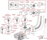 Odljevno preljevna Garnitura Za Kadu SAT 57 cm u crno-mat boji s okretnim upravljanjem čepa