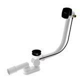 Odljevno preljevna Garnitura Za Kadu SAT u crno-mat izvedbi pro punjenje kade s preljevom, duljina 57 cm.