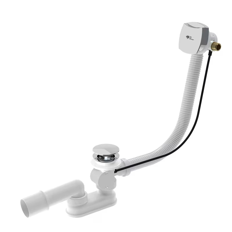 Odljevno preljevna Garnitura Za Kadu SAT Chrome u krom izvedbi pro punjenje kade s preljevom i upravljanjem čepa