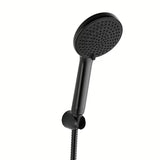 Set za Kadu SAT u mat crnoj boji s ručnim tušem s 3 funkcije, crijevom 150 cm i fiksnim držačem.