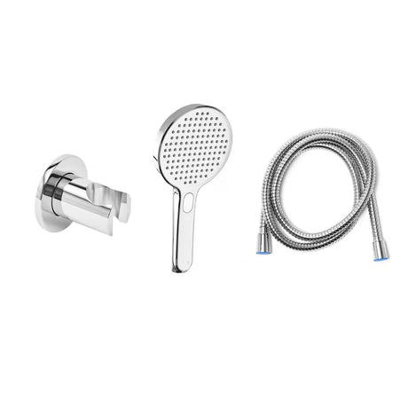 Krom set za kadu SAT s ručnim tušem i crijevom s tri vrste mlaza.