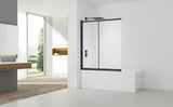 Klizna paravan za kadu SAT Vision 140x120 cm s crnim profilom i prozirnim staklom