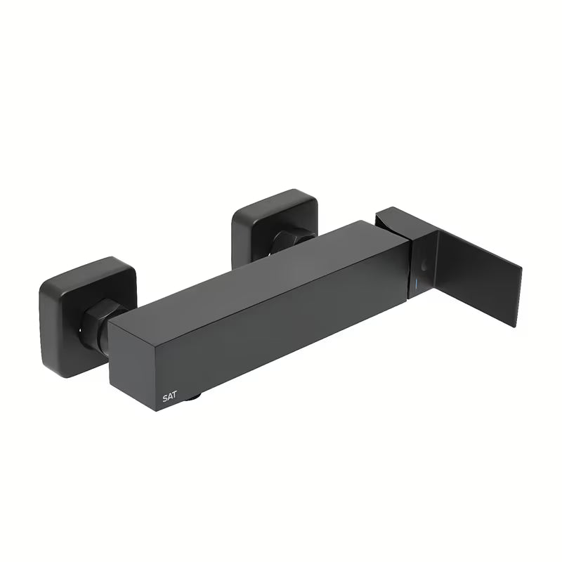 Jednoručna Baterija miješalica za tuš SAT Vision u mat crnoj boji pro za zidnu montažu