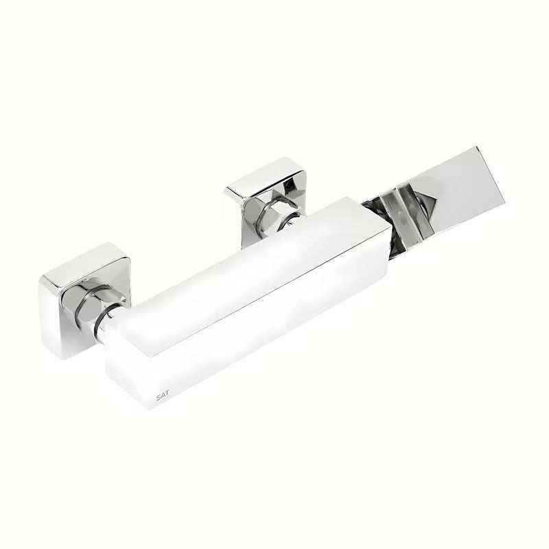 Kromirana zidna jednoručna baterija miješalica za tuš SAT Vision bez tuš seta