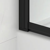 Klizna paravan za kadu SAT Vision 140x120 cm s crnim profilom i prozirnim staklom