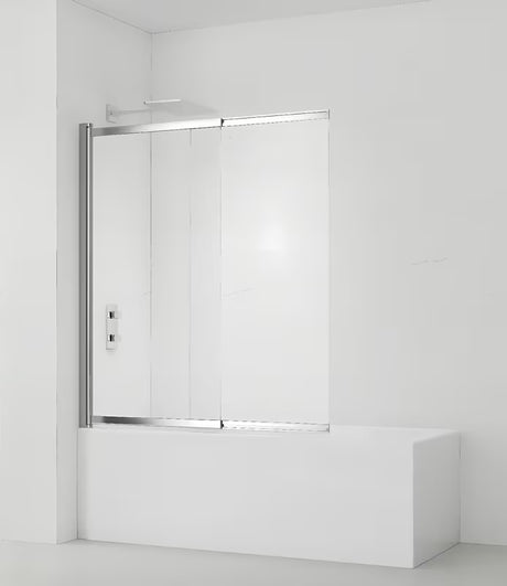 Paravan za Kadu SAT Vision 140x120 cm s kromiranim profilom i prozirnim staklom pro tuširanje u kadi.