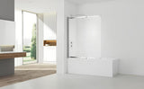 Paravan za Kadu SAT Vision 140x120 cm s kromiranim profilom i prozirnim staklom pro tuširanje u kadi.