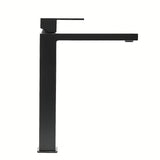 Visoka miješalica za Umivaonik SAT Vision u mat crnoj boji s modernim četvrtastim dizajnom