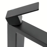 Visoka miješalica za Umivaonik SAT Vision u mat crnoj boji s modernim četvrtastim dizajnom