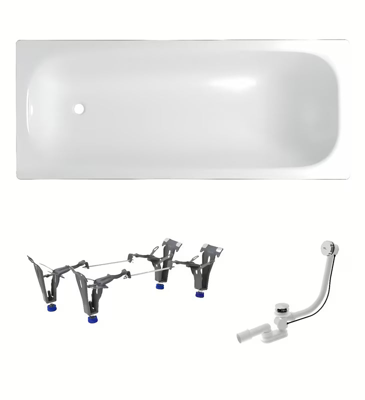 Pravokutna kada SAT Vivien 170x70 cm od emajliranog čelika pro za lijevu i desnu orijentaciju