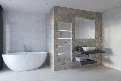 Samostojeća kada  SAT od lijevanog mramora s mogućnošću lijeve i desne orijentacije.