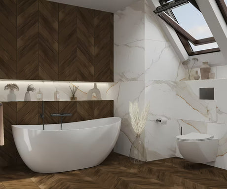 Samostojeća kada  SAT od lijevanog mramora 158x77 cm s mogućnošću lijeve i desne orijentacije