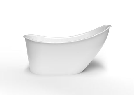 Bijela samostojeća kada  SAT od lijevanog mramora bez preljeva, prikladna za zid i za samostojeću ugradnju.