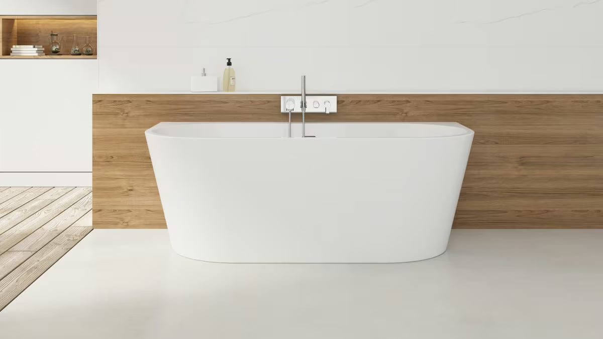 Samostojeći  akrilna kada SAT Oli 160x75 cm s lijevom i desnom orijentacijom u sjajnoj bijeloj izvedbi.