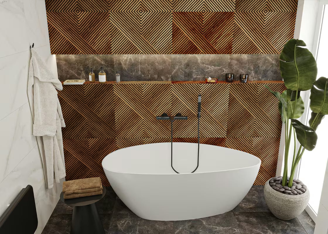 Samostojeća kada  SAT od lijevanog mramora 156x71 cm u lijevoj i desnoj izvedbi