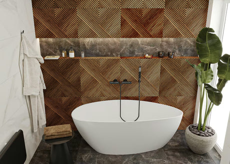 Samostojeća kada  SAT od lijevanog mramora 156x71 cm u lijevoj i desnoj izvedbi