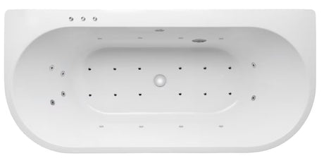SAT samostojeći  akrilna kada u lijevoj izvedbi s hidromasažom, zračnom masažom i kromoterapijom
