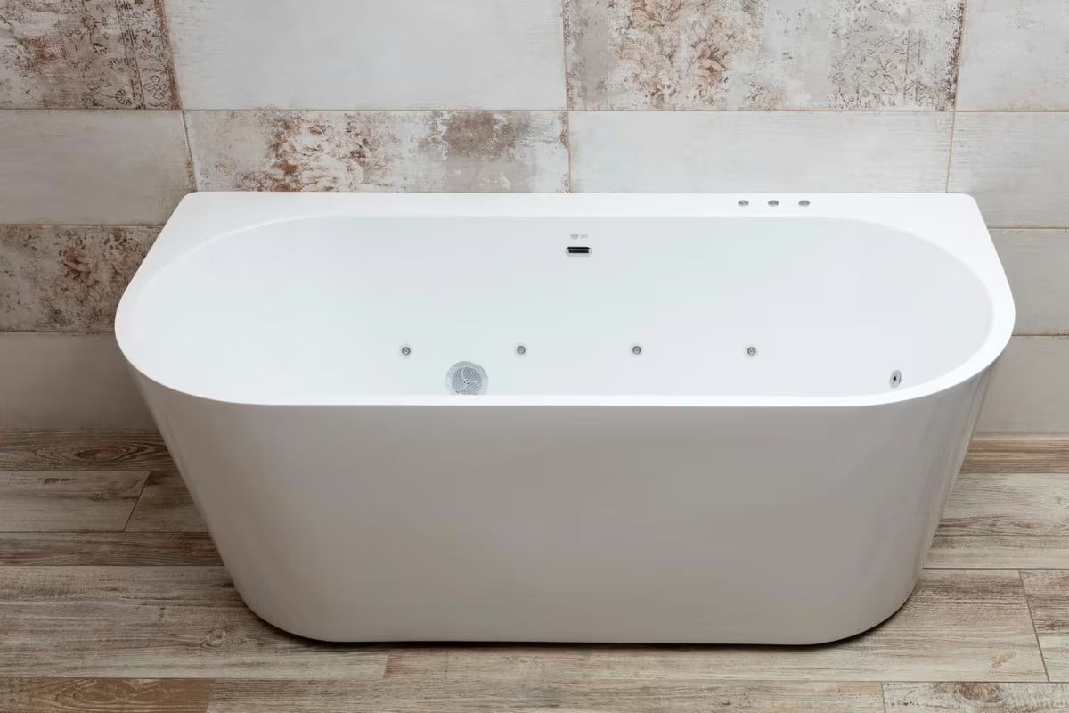 Samostojeći  akrilna kada SAT u desnoj izvedbi s hidromasažom, zračnom masažom i kromoterapijom.