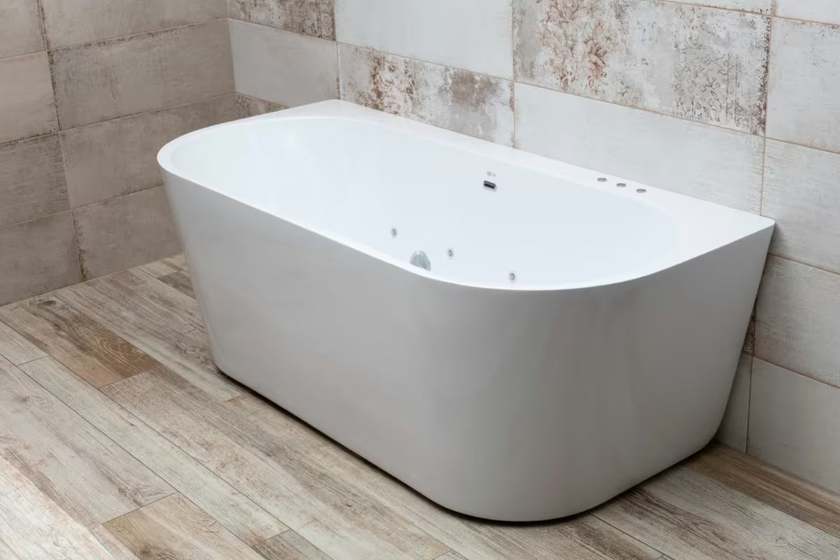 Samostojeći  akrilna kada SAT u desnoj izvedbi s hidromasažom, zračnom masažom i kromoterapijom.