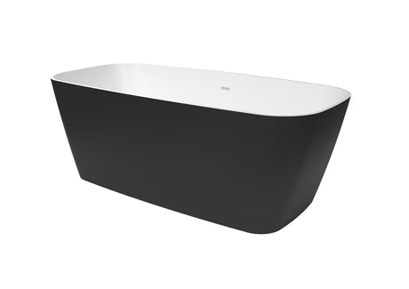 Samostojeći  crna kada SAT od lijevanog mramora dimenzija 151x72 cm s lijevom i desnom izvedbom.