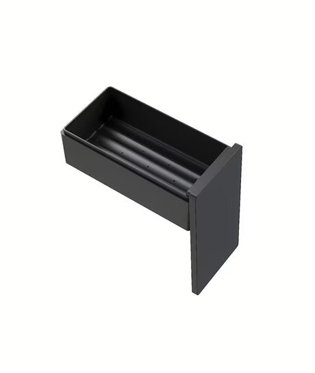 Crna zatvoriva kutija polica SAT Walk-In pro tuš kabina s mogućnošću lijeve i desne orijentacije.