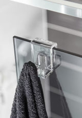 Prozirni kukica SAT Walk-In pro za vješanje na stakleni rub tuš stijene bez bušenja.