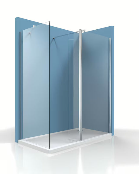 Bočna okretna tuš stijena SAT Walk-in od prozirnog stakla s kromiranim profilima