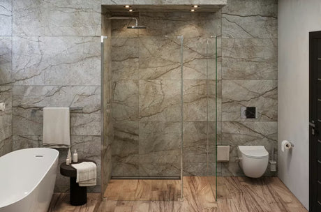 SAT Walk-in tuš stijena Walk-In 100x90 cm u sjajnom kromu s prozirnim staklom bez dekora