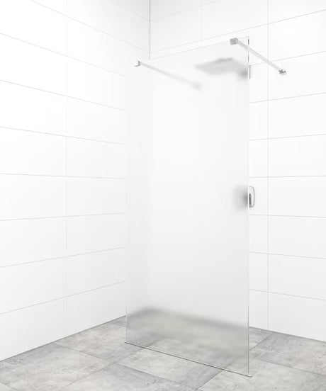 SAT Walk-in tuš stijena Walk-In 110 cm u krom izvedbi s bezokvirnim staklom i EasyClean obradom.